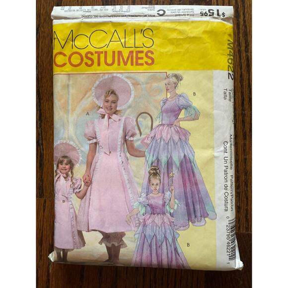 Vtg McCalls M4622 Costume Sew Pattern Fairy Fae Nymph MilkMaid Cosplay Halloween - Picture 2 of 6